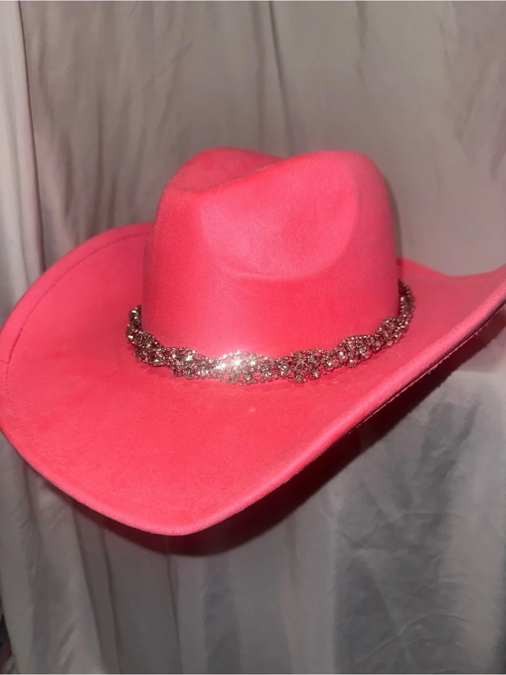 Pink Women's Rhinestone Cowgirl Hat